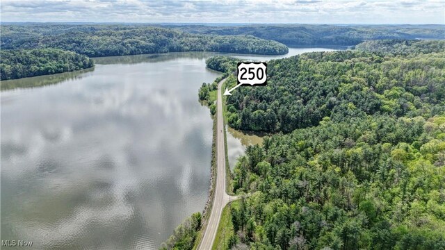 85530 Beagle Club Rd, Scio, OH 43988 - drone / aerial view of a heavily wooded area and a large body of water