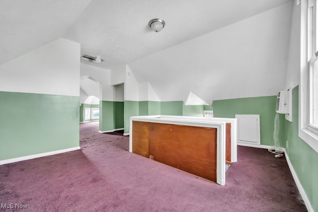 1586 E 86th St, Cleveland, OH 44106 - bonus room featuring carpet flooring, lofted ceiling, and baseboards