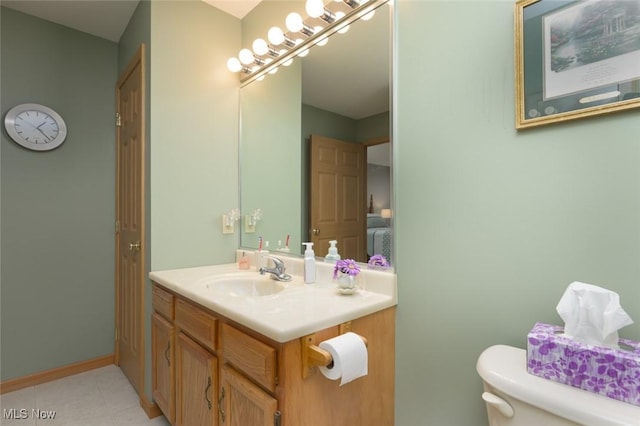 1441 Shaw Ave Unit A, Niles, OH 44446 - bathroom featuring vanity, toilet, and tile patterned flooring