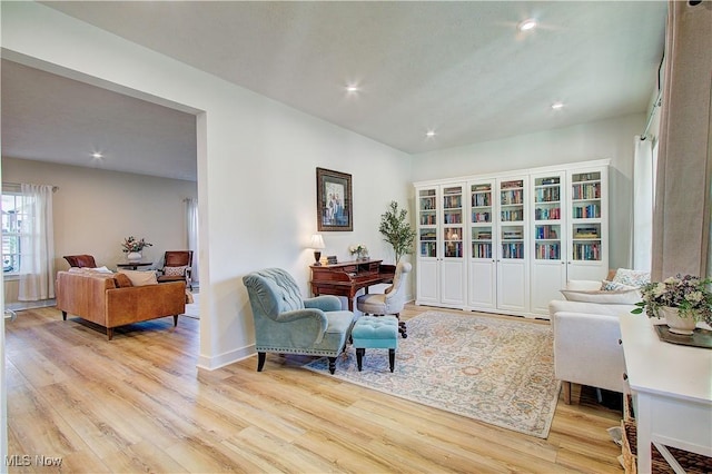 1572 Gate House St NE, Canton, OH 44721 - living area featuring light wood-style floors, recessed lighting, and baseboards