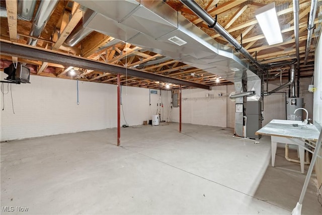 7284 Forest Cove Ln, Northfield, OH 44067 - unfinished basement with heating unit and electric panel
