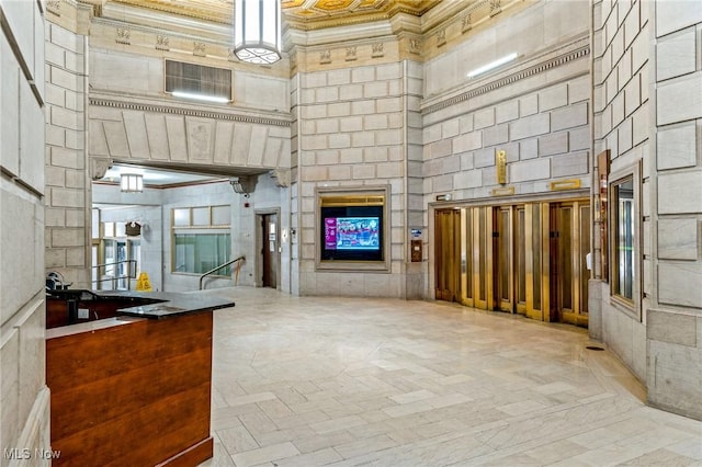 629 Euclid Ave Unit 1510, Cleveland, OH 44114 - reception area with a towering ceiling and crown molding