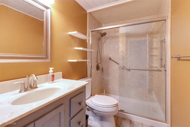 4285 Baird Rd, Stow, OH 44224 - full bath featuring toilet, vanity, and a stall shower