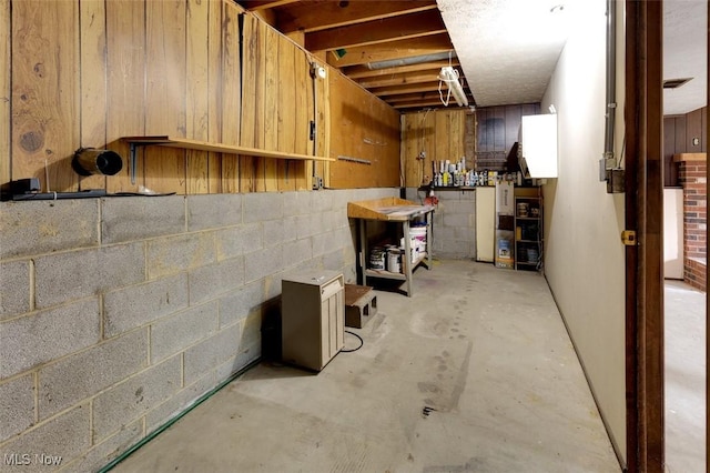 4285 Baird Rd, Stow, OH 44224 - unfinished basement featuring concrete block wall