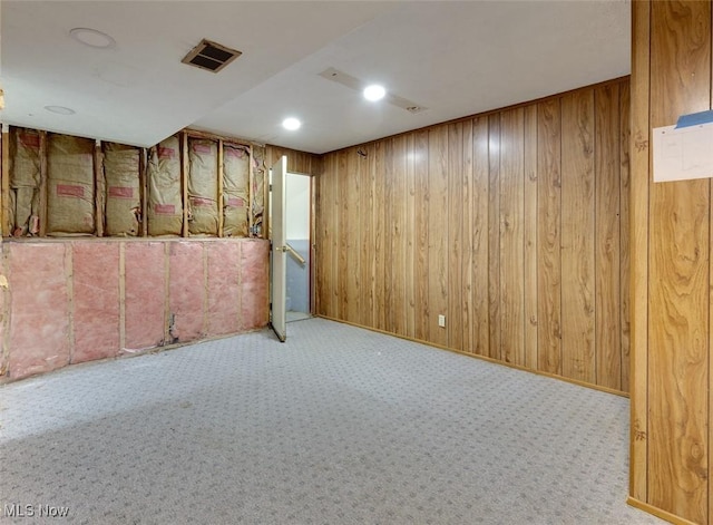 4285 Baird Rd, Stow, OH 44224 - finished basement featuring wooden walls and carpet flooring