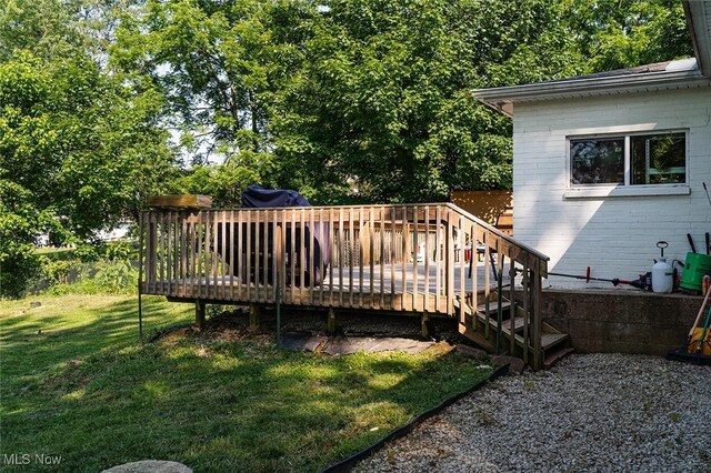 2187 State Route 550, Cutler, OH 45724 - wooden terrace featuring a yard