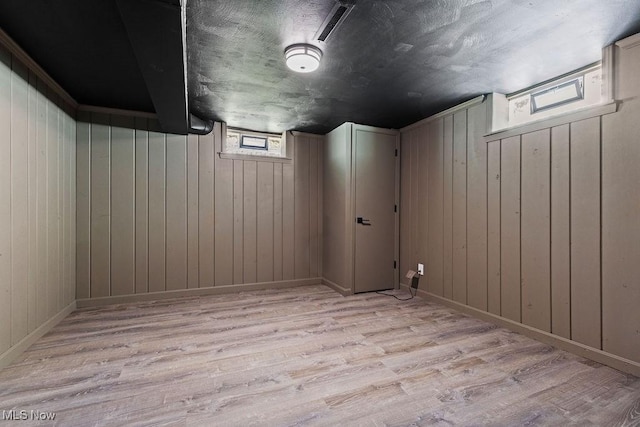 21262 S Woodland Rd, Shaker Heights, OH 44122 - basement with wood finished floors and wooden walls