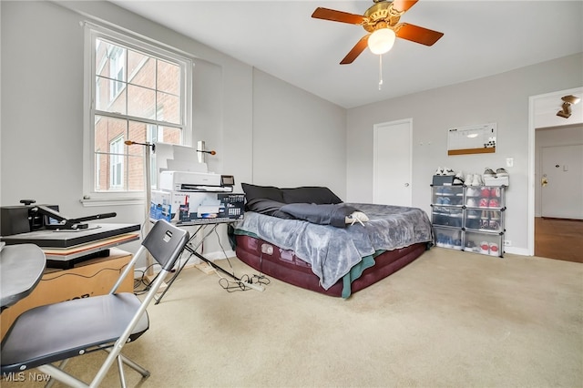 13800 Fairhill Rd Unit 418, Shaker Heights, OH 44120 - carpeted bedroom with ceiling fan and baseboards
