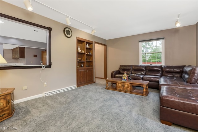 2015 Dunzweiler Dr, Zanesville, OH 43701 - carpeted living area with track lighting and baseboards