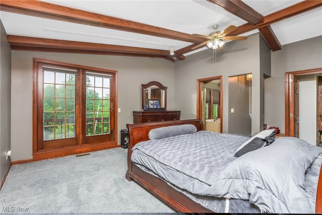 2015 Dunzweiler Dr, Zanesville, OH 43701 - carpeted bedroom with beam ceiling and baseboards