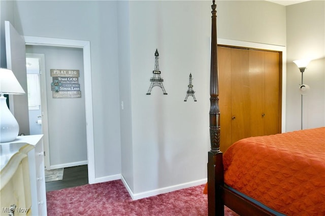 377 Henn Hyde Rd NE, Warren, OH 44484 - bedroom with baseboards, carpet, and a closet