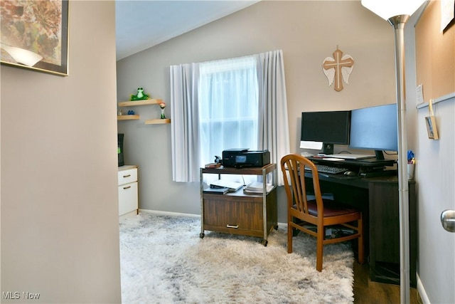 377 Henn Hyde Rd NE, Warren, OH 44484 - home office with vaulted ceiling and baseboards
