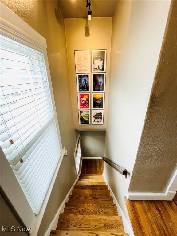 1630 Olivewood Ave, Lakewood, OH 44107 - staircase with wood finished floors and baseboards