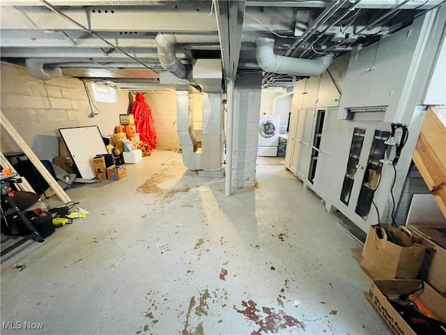 1630 Olivewood Ave, Lakewood, OH 44107 - basement with washer / clothes dryer and heating unit