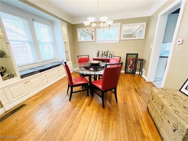 1630 Olivewood Ave, Lakewood, OH 44107 - dining area with a chandelier and light wood finished floors