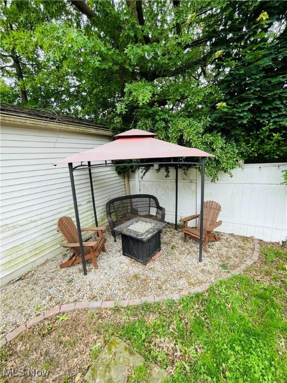 1630 Olivewood Ave, Lakewood, OH 44107 - view of patio / terrace featuring a gazebo