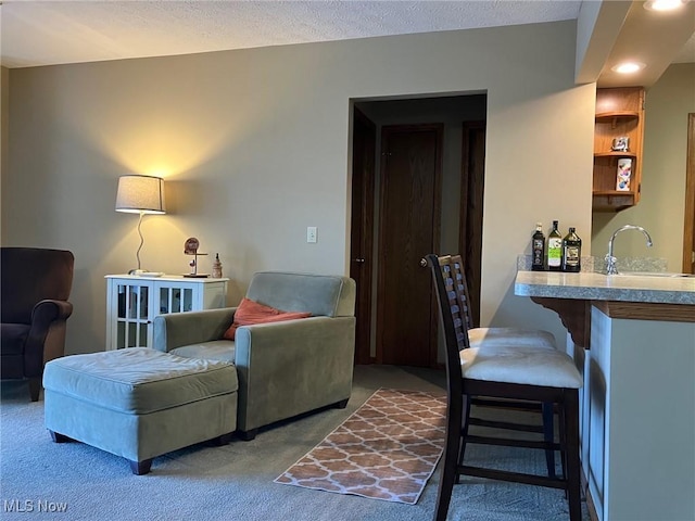 19510 Lorain Rd, Fairview Park, OH 44126 - carpeted living area featuring bar and recessed lighting