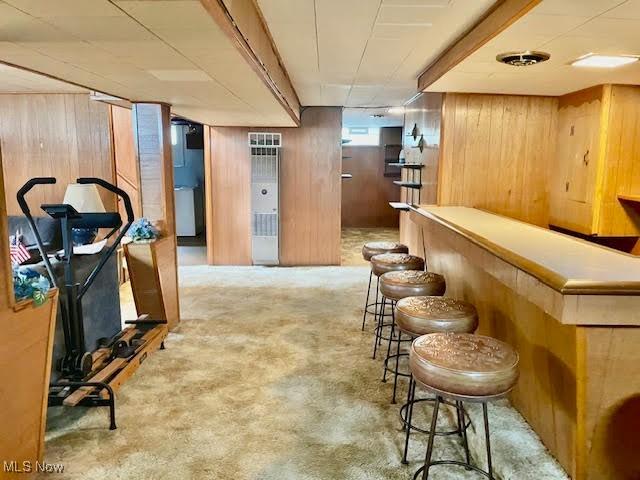 1148 Miami Ave, Youngstown, OH 44505 - indoor dry bar featuring wood walls and carpet
