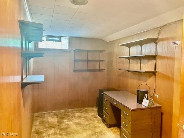 1148 Miami Ave, Youngstown, OH 44505 - carpeted office featuring wooden walls