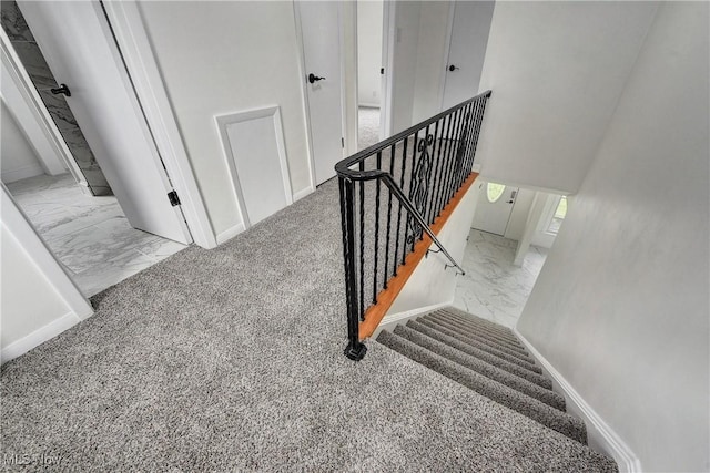 2330 Traymore Rd, University Heights, OH 44118 - stairway featuring marble look tiles