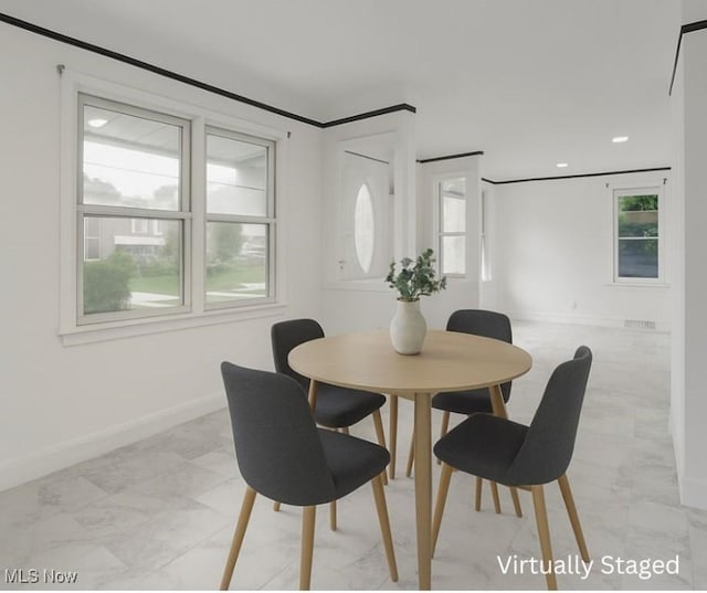 2330 Traymore Rd, University Heights, OH 44118 - dining area featuring baseboards