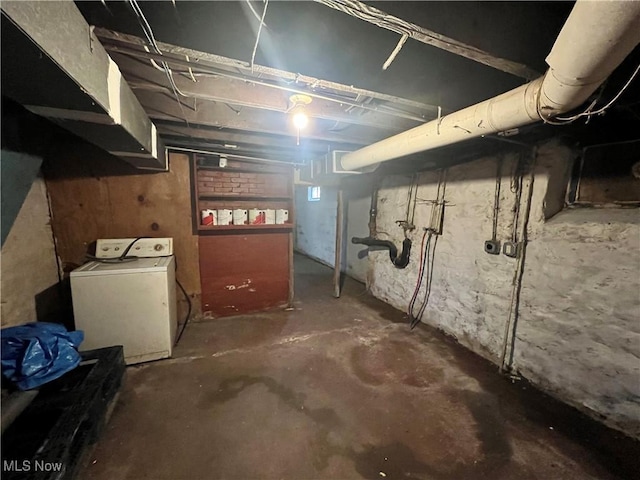 1705 Etruria St, East Liverpool, OH 43920 - unfinished below grade area featuring washer / clothes dryer