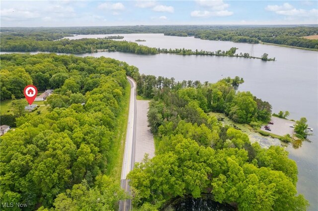 4937 Stevens Rd, Akron, OH 44319 - drone / aerial view of a large body of water and a forest