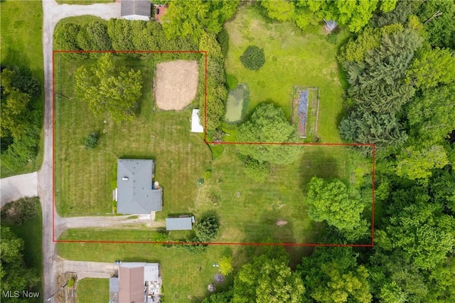 4937 Stevens Rd, Akron, OH 44319 - aerial view of property and surrounding area with property boundaries highlighted