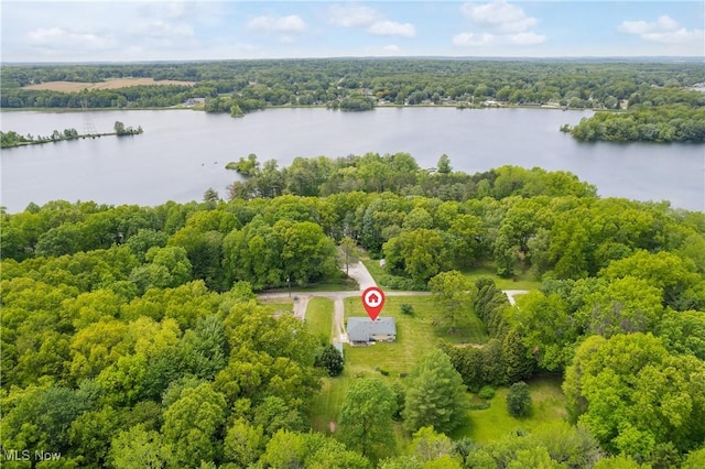 4937 Stevens Rd, Akron, OH 44319 - bird's eye view of a heavily wooded area and a nearby body of water