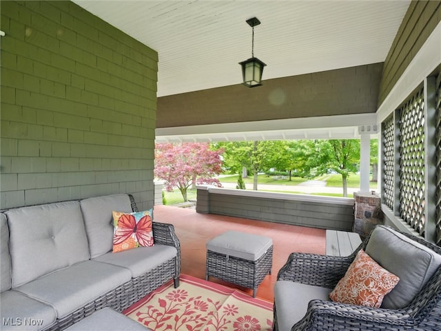 126 W Jefferson St, Jefferson, OH 44047 - view of patio with an outdoor living space