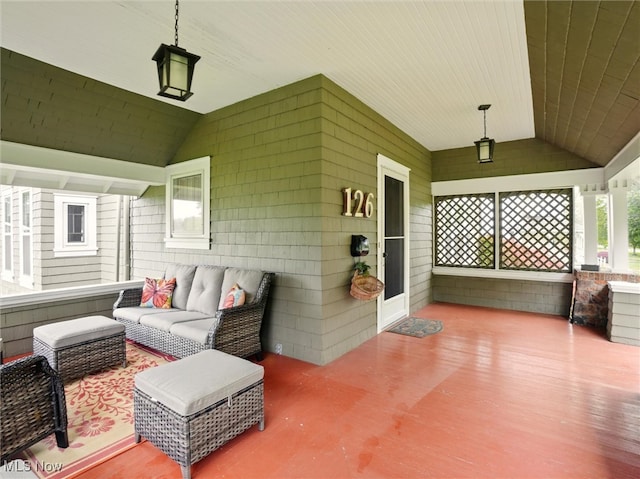 126 W Jefferson St, Jefferson, OH 44047 - sunroom / solarium featuring vaulted ceiling and an outdoor hangout area