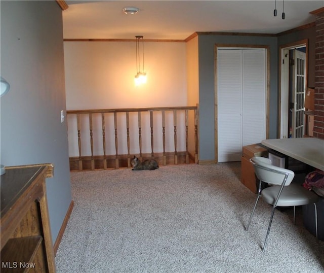 230 Rivercrest Dr, Coshocton, OH 43812 - dining space with crown molding and carpet