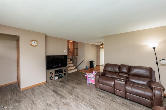 29431 Fairway Blvd, Willowick, OH 44095 - living room featuring wood finished floors and stairway