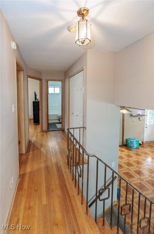 29431 Fairway Blvd, Willowick, OH 44095 - hall featuring an upstairs landing and light wood finished floors