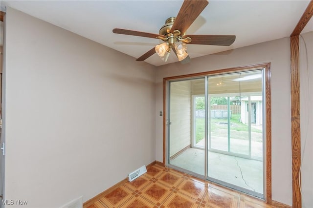 29431 Fairway Blvd, Willowick, OH 44095 - empty room with baseboards and a ceiling fan