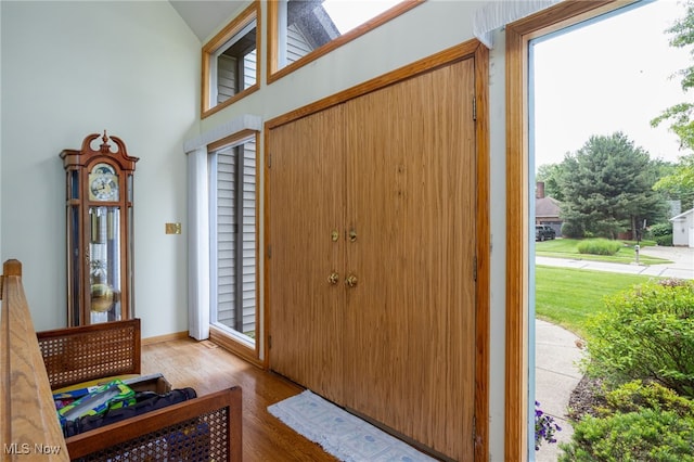 118 Steeplechase Ln, Munroe Falls, OH 44262 - entryway featuring wood finished floors and vaulted ceiling