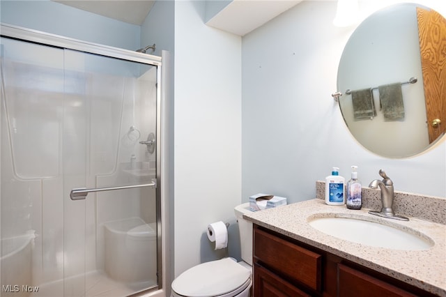 118 Steeplechase Ln, Munroe Falls, OH 44262 - bathroom with vanity, a shower stall, and toilet