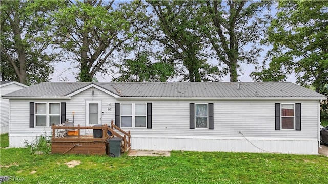 3764 US Highway 224 E Lot 92, Greenwich, OH 44837 - manufactured / mobile home featuring a deck, a front lawn, and metal roof