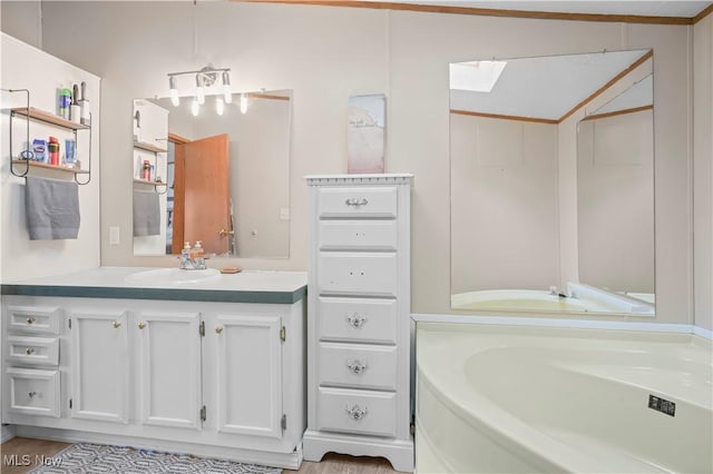 3764 US Highway 224 E Lot 92, Greenwich, OH 44837 - bathroom featuring vanity, a skylight, and a garden tub