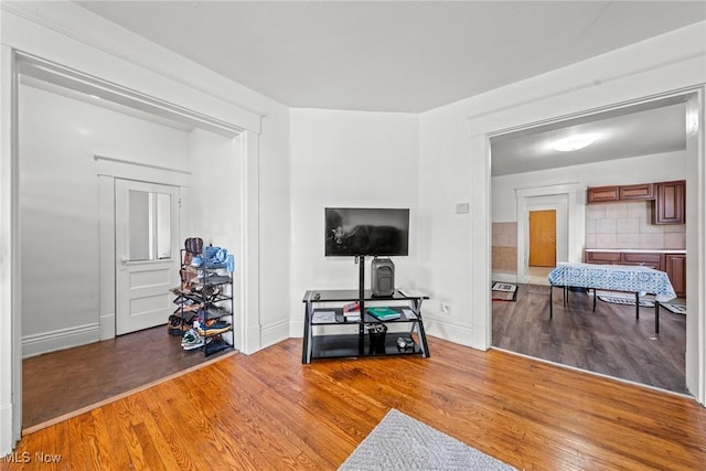 832 Wellman Ave SE, Massillon, OH 44646 - living room with light wood-type flooring and baseboards