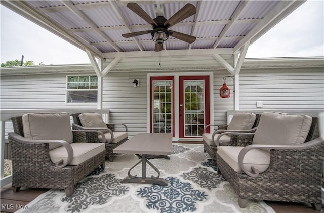 5725 Joleda Dr SW, Canton, OH 44706 - view of patio / terrace featuring ceiling fan