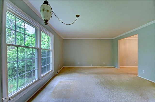 29590 Broxbourne Rd, North Olmsted, OH 44070 - unfurnished room featuring baseboards, carpet flooring, and ornamental molding