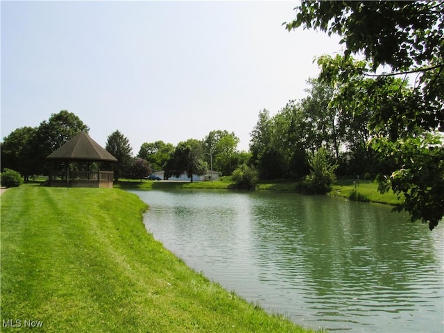 23002 Chandlers Ln Unit 101, Olmsted Falls, OH 44138 - water view with a gazebo