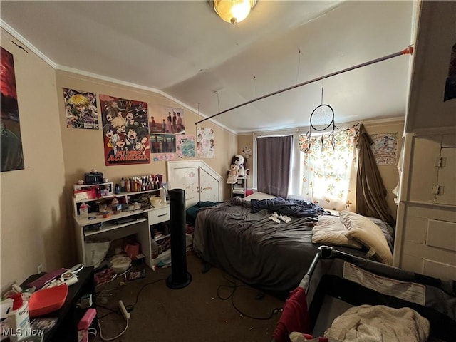 16701 Raymond St, Maple Heights, OH 44137 - bedroom featuring vaulted ceiling and carpet flooring