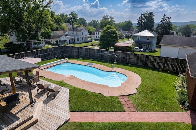 1520 Liberty St, Parkersburg, WV 26101 - view of swimming pool with a residential view and a deck