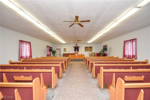 1187 Deforest Rd SE, Warren, OH 44484 - miscellaneous room with ceiling fan and carpet floors