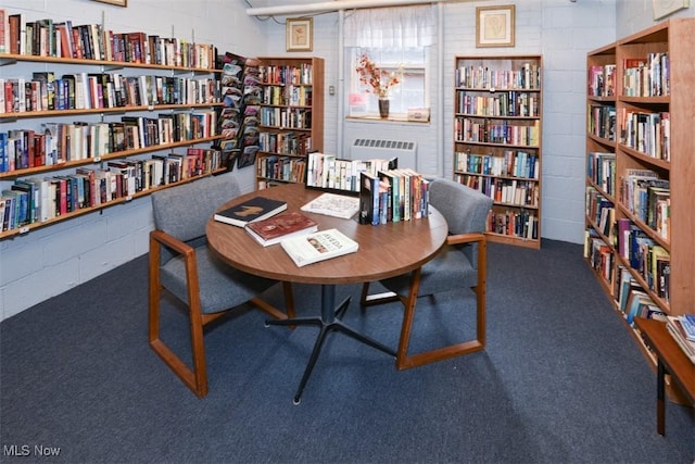 19101 Van Aken Blvd Unit 218, Shaker Heights, OH 44122 - office featuring wall of books and concrete block wall