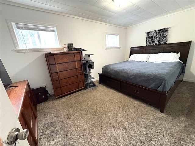 1720 Blosser Ln, Follansbee, WV 26037 - carpeted bedroom featuring crown molding