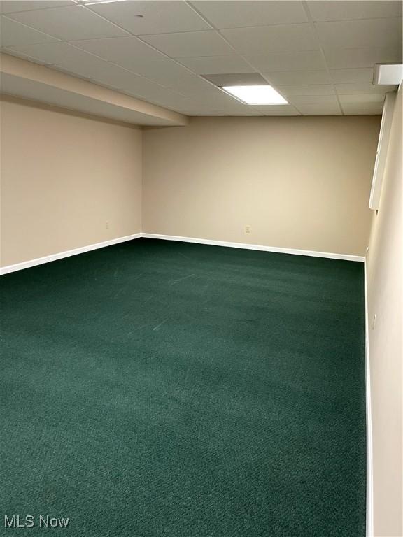 12701 Gordon St, North Royalton, OH 44133 - spare room with a drop ceiling and carpet floors
