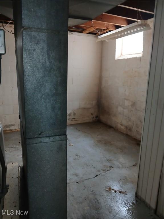 230 E 211th St, Euclid, OH 44123 - basement with concrete block wall